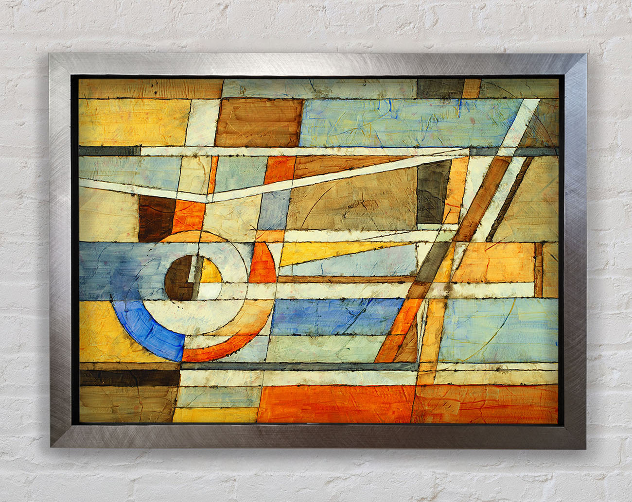 Abstract Grids Of Colours Framed Print