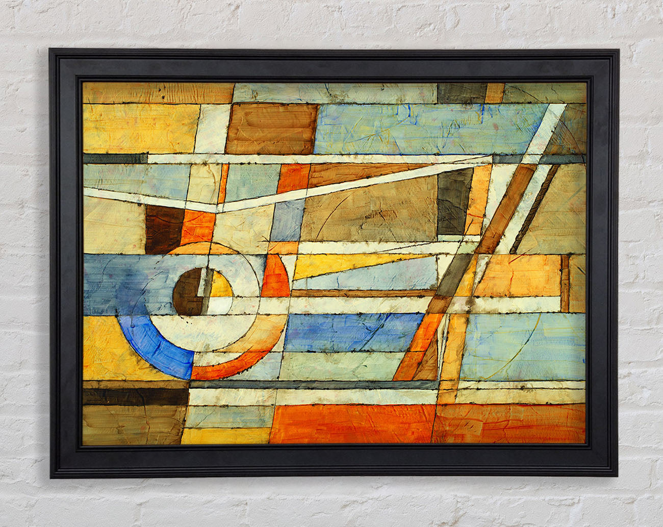 Abstract Grids Of Colours Framed Print