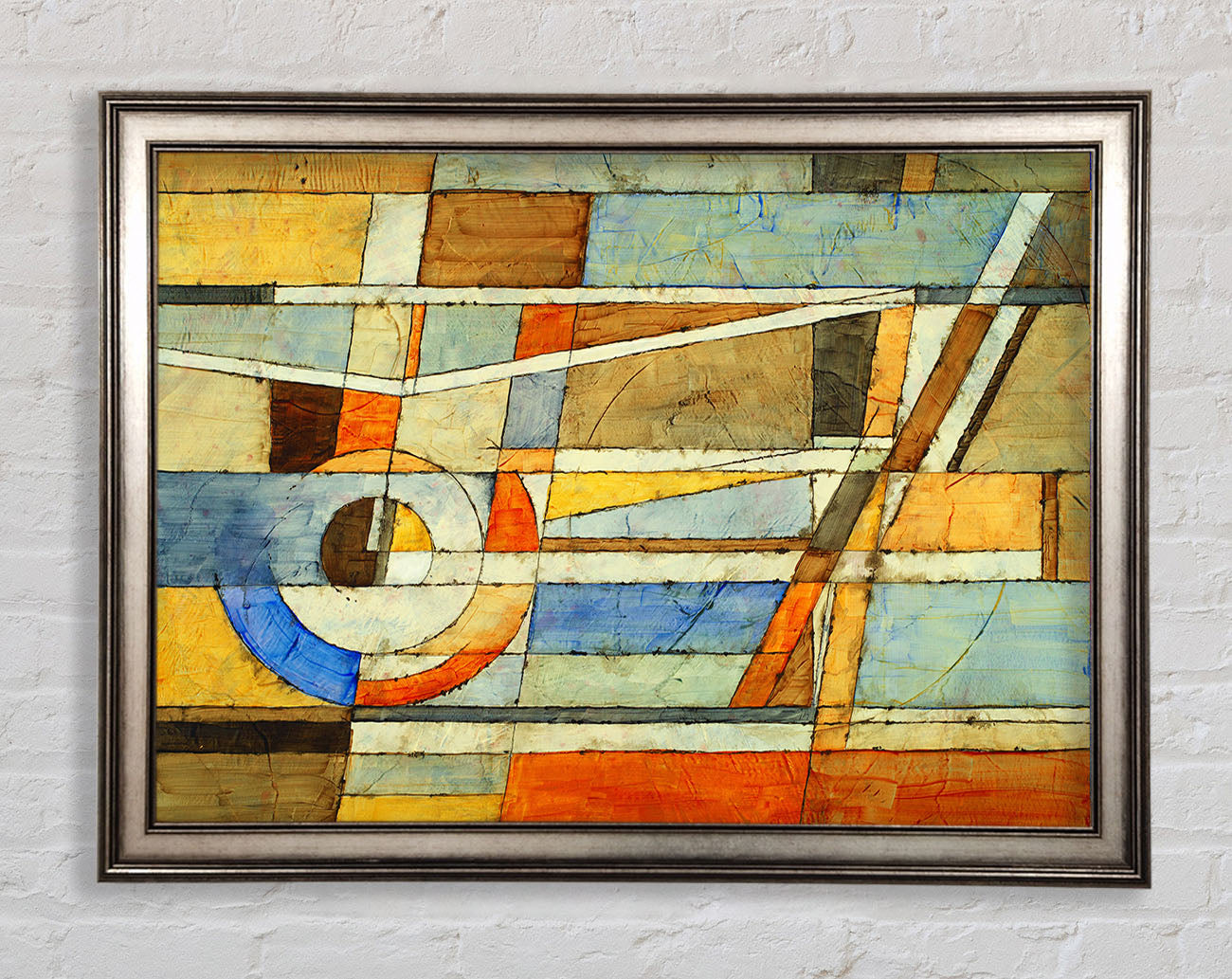Abstract Grids Of Colours Framed Print