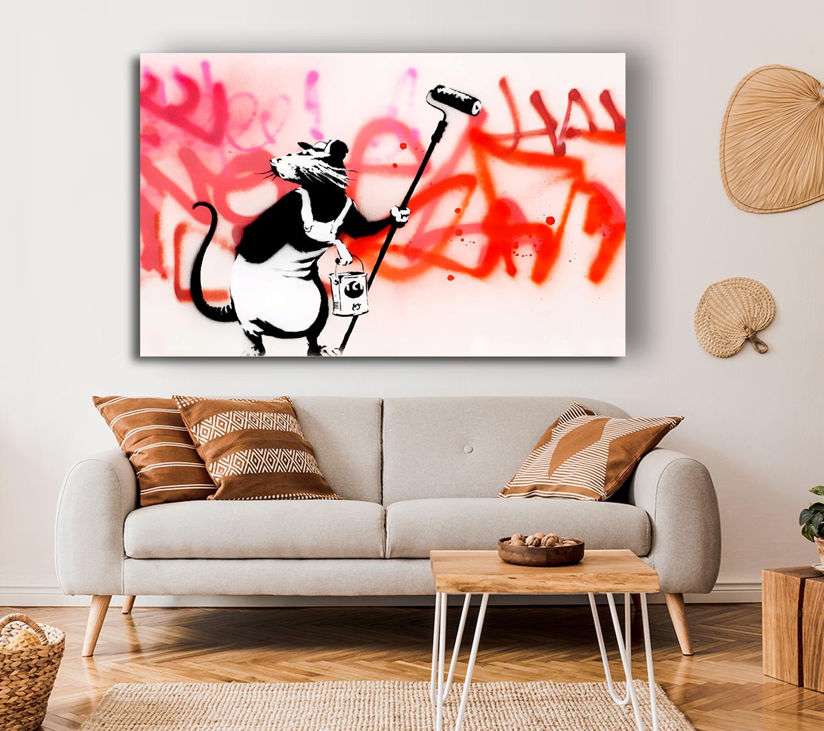 Banksy Rat Decorator Canvas Art