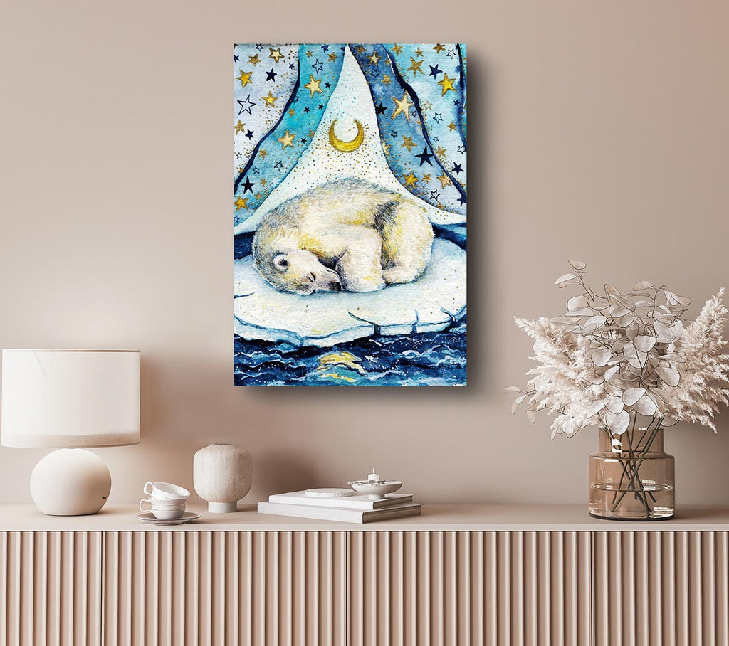 Polar Bear Dream Canvas Wall Art