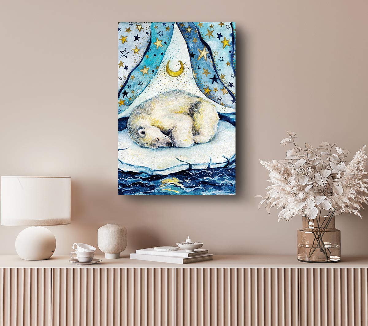 Polar Bear Dream Canvas Wall Art