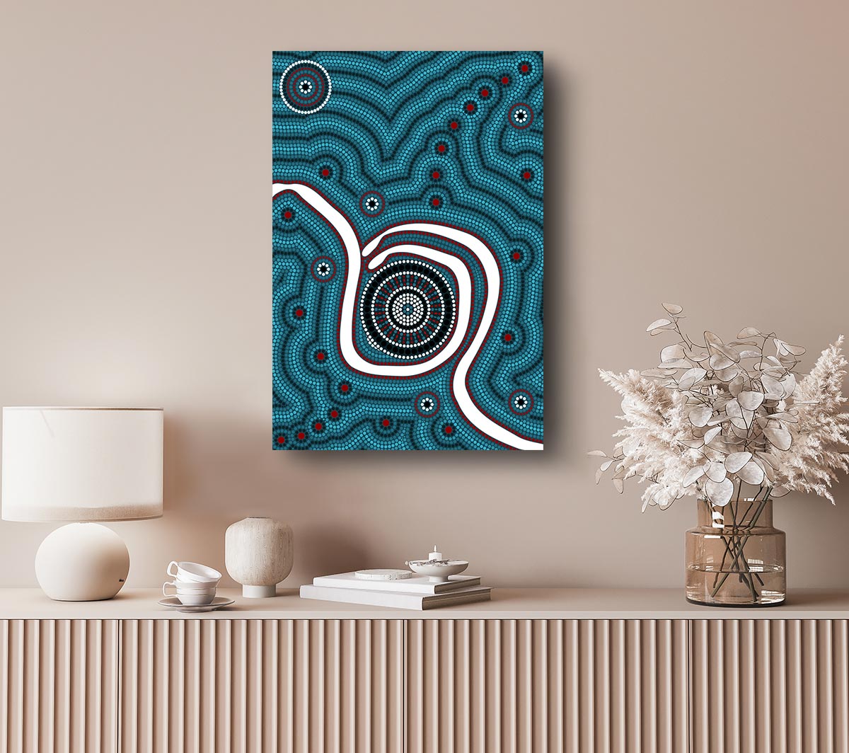 Aboriginal Pattern 1 Canvas Art