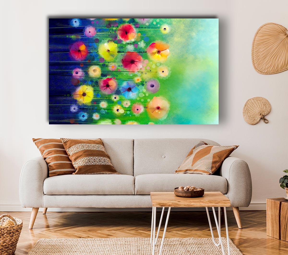 Psychedelic Flower Garden Canvas Print