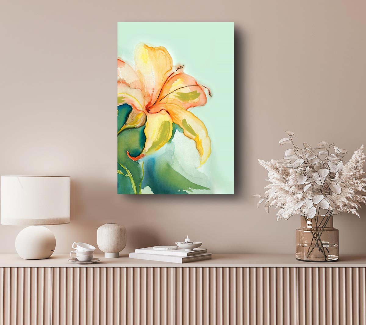 Single Lily Canvas Wall Art