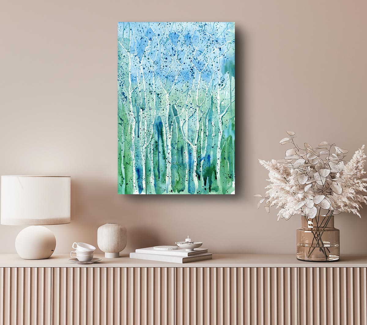 Tree Splash Canvas Wall Art