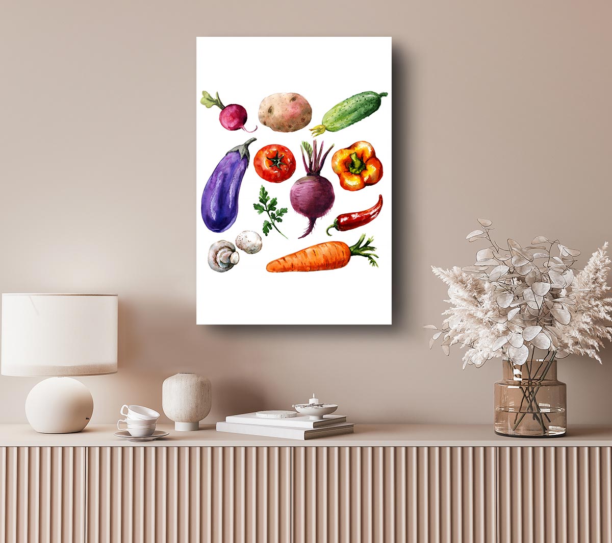 Vegetable Selection 2 Canvas Wall Art