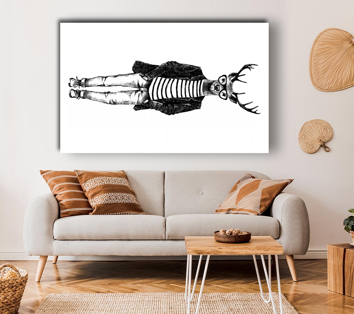 Steve The Stag Canvas Wall Art