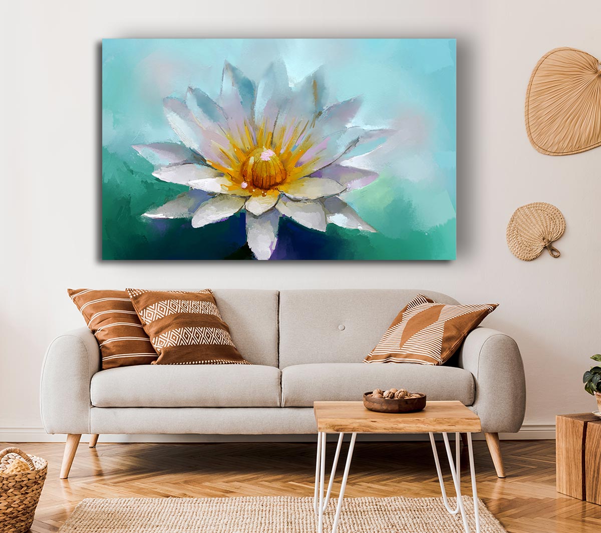Water Lily Canvas Wall Art