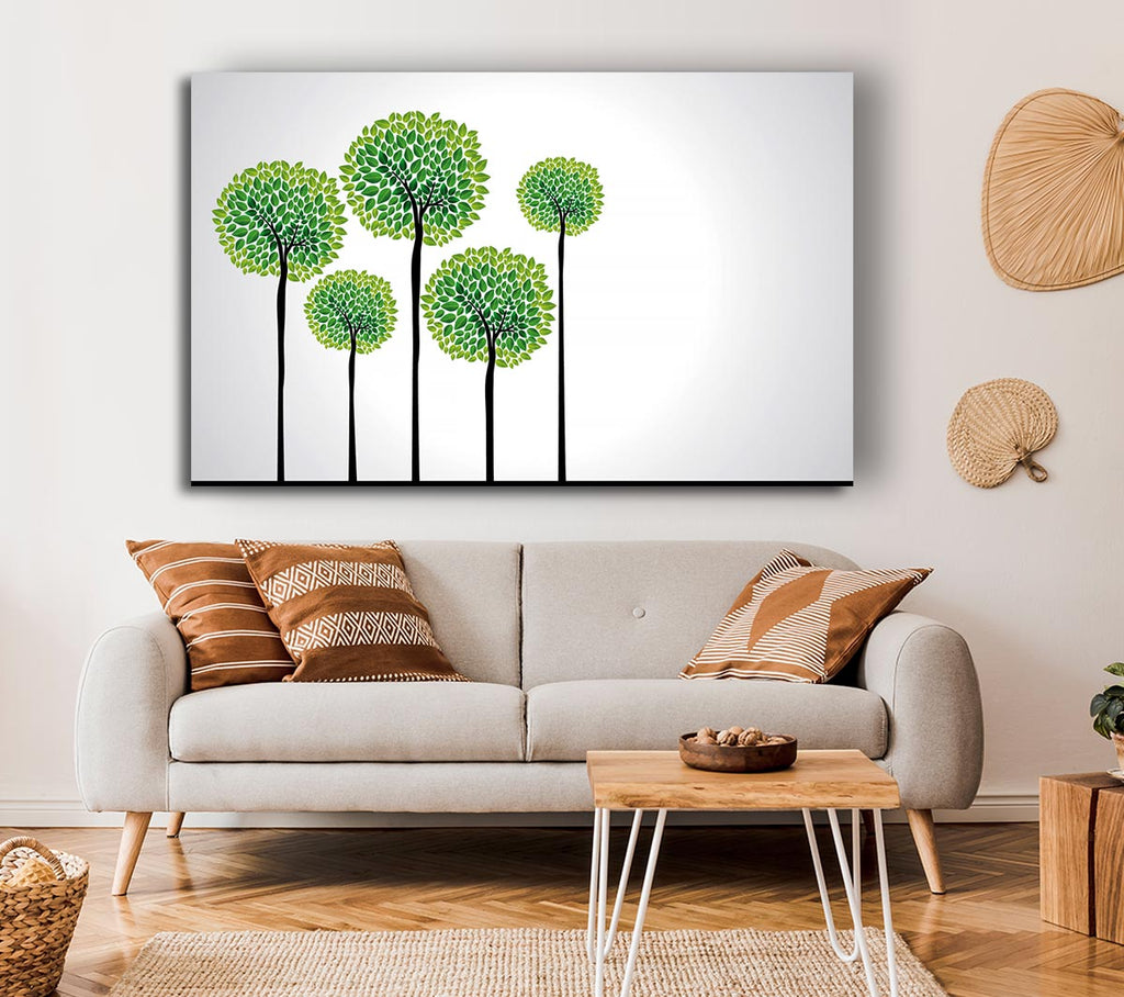 Abstract Trees Canvas Wall Art