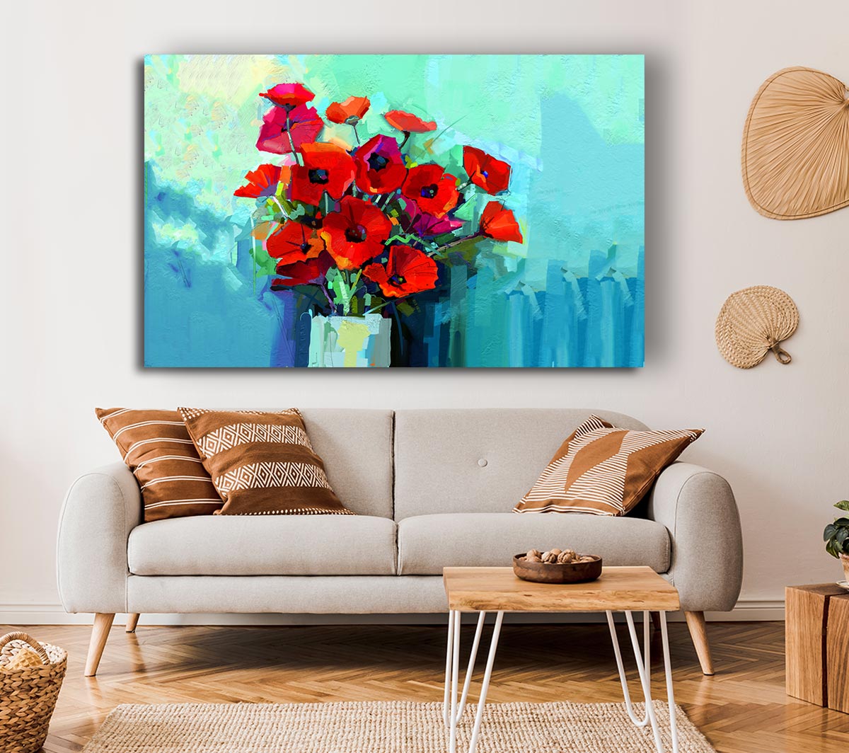 Poppy Vase Beauty Canvas Wall Art