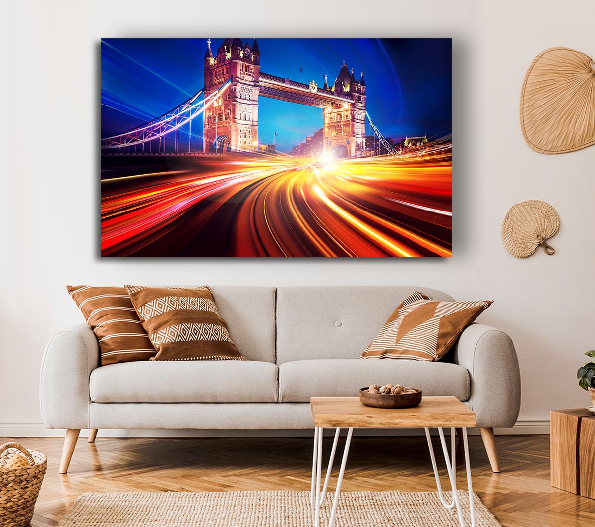 Tower Bridge Speed Of Light 2 Canvas Wall Art
