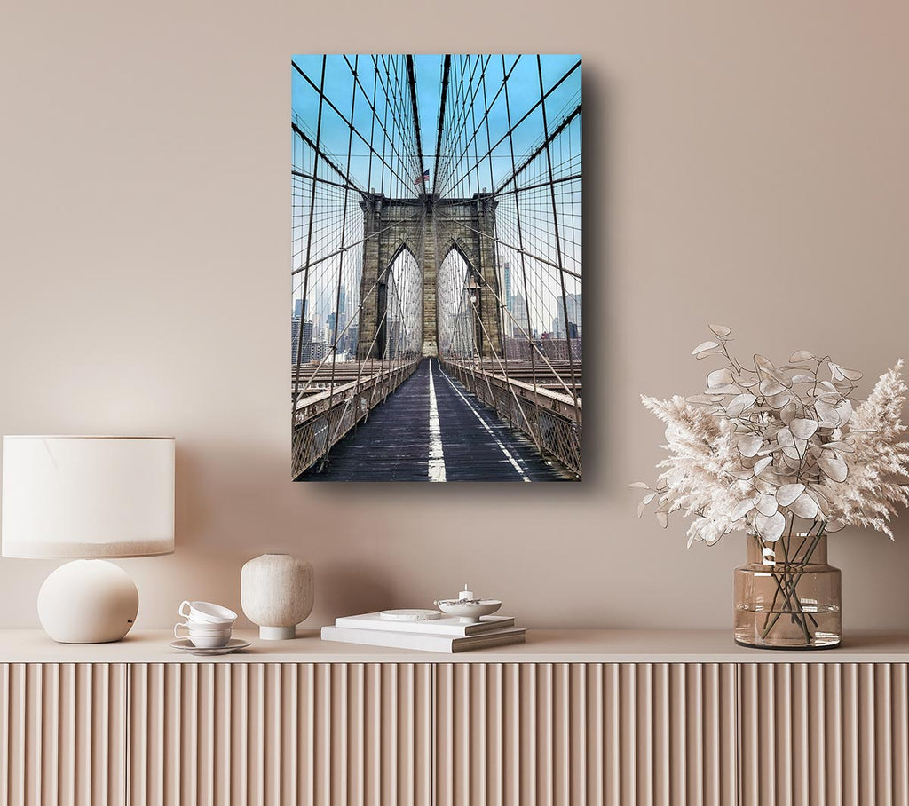 Structure Of Brooklyn Bridge 1 Canvas Wall Art