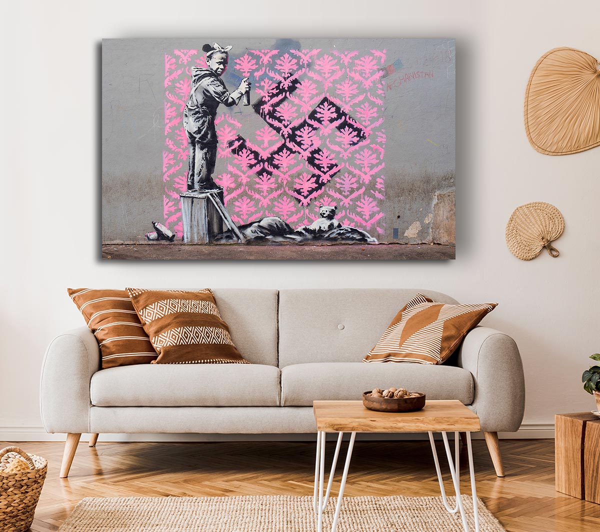 Banksy Decorator Kid Canvas Wall Art