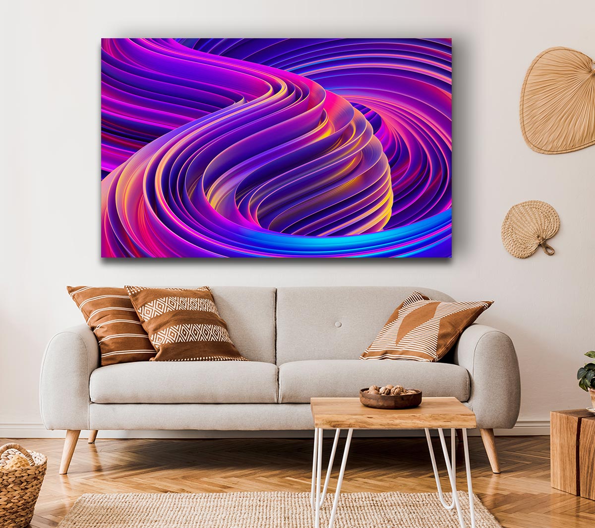 Purple and blue swirl Canvas Wall Art