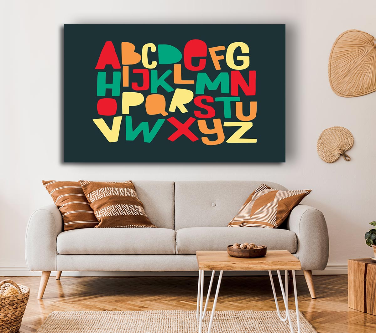 The Alphabet Modern Canvas Wall Art