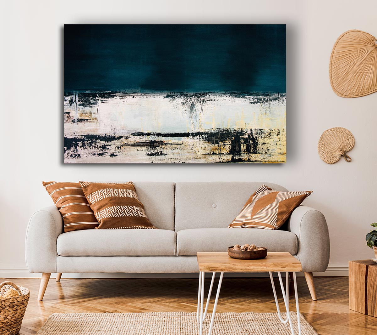 Two Town Distressed Canvas Wall Art