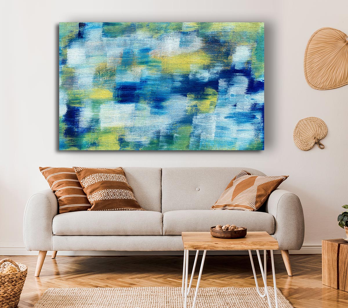 Smudges Of Colour Canvas Wall Art