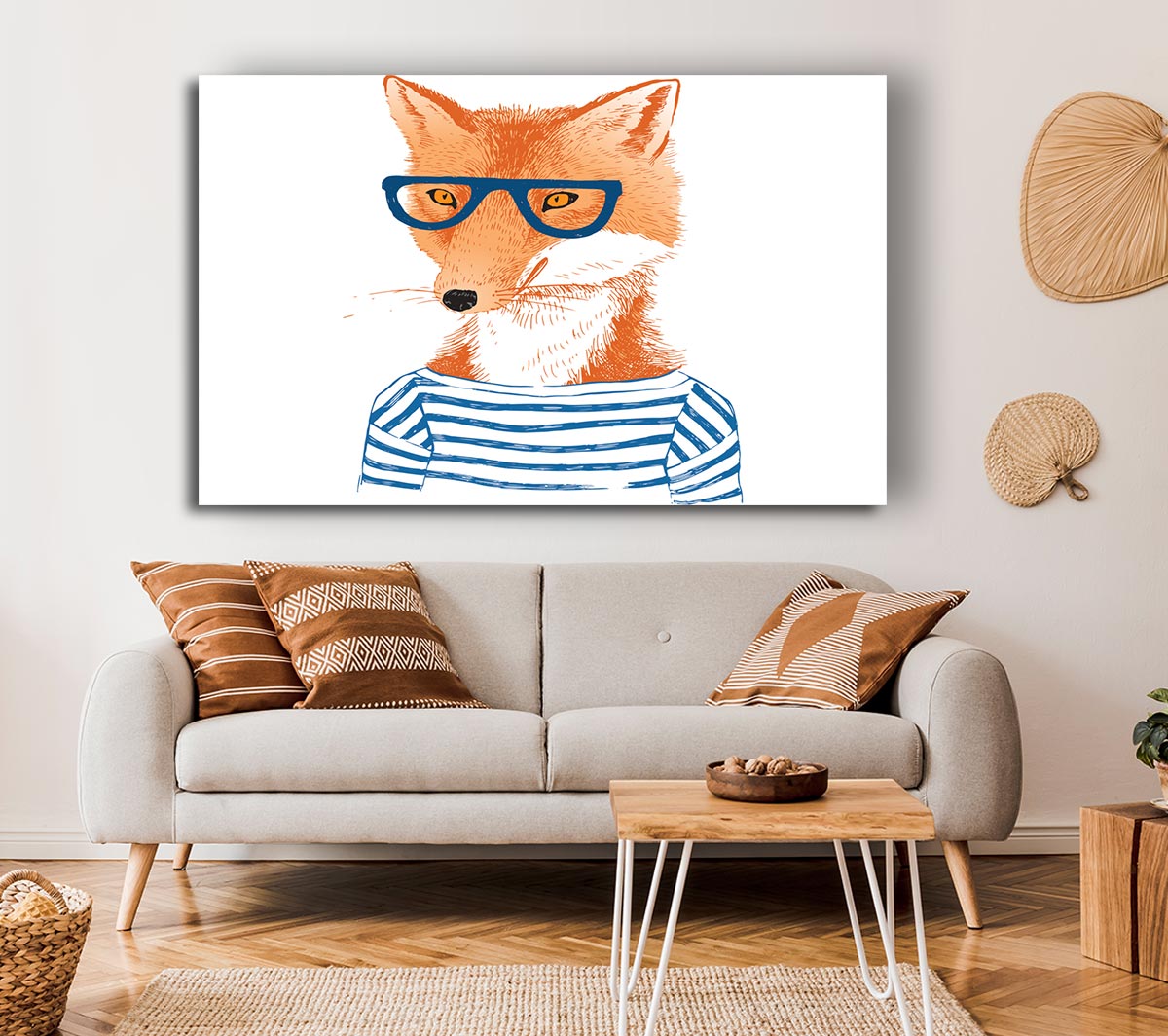 The Nerd Fox Canvas Wall Art