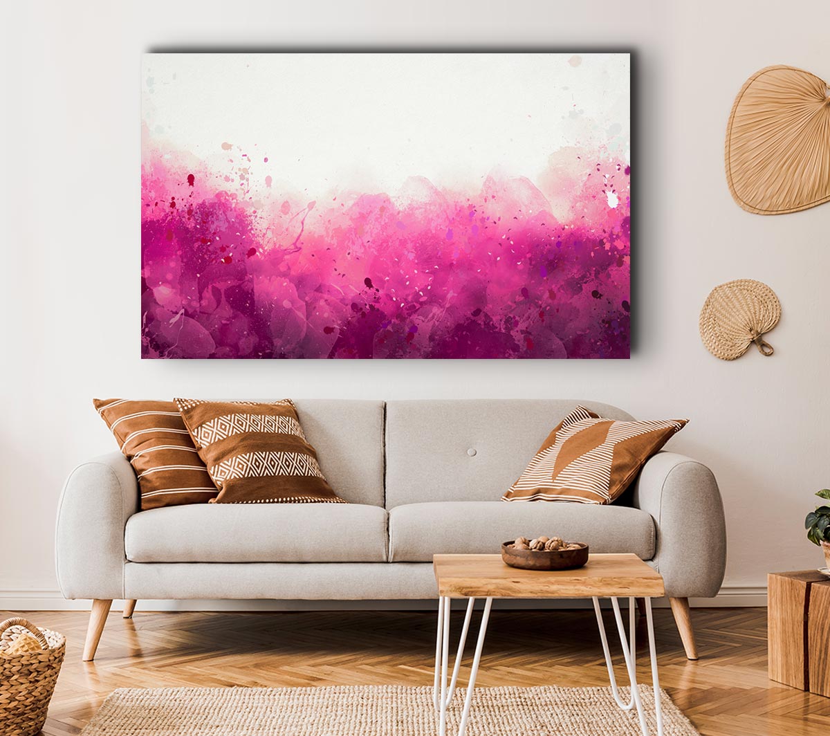 Pink Blushes Of Colour Canvas Wall Art