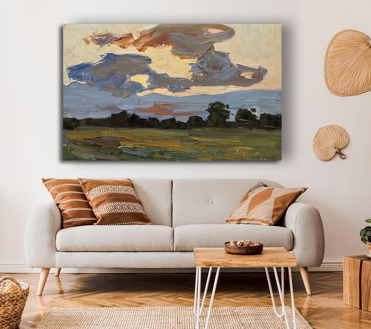 Abstract Countryside Canvas Art