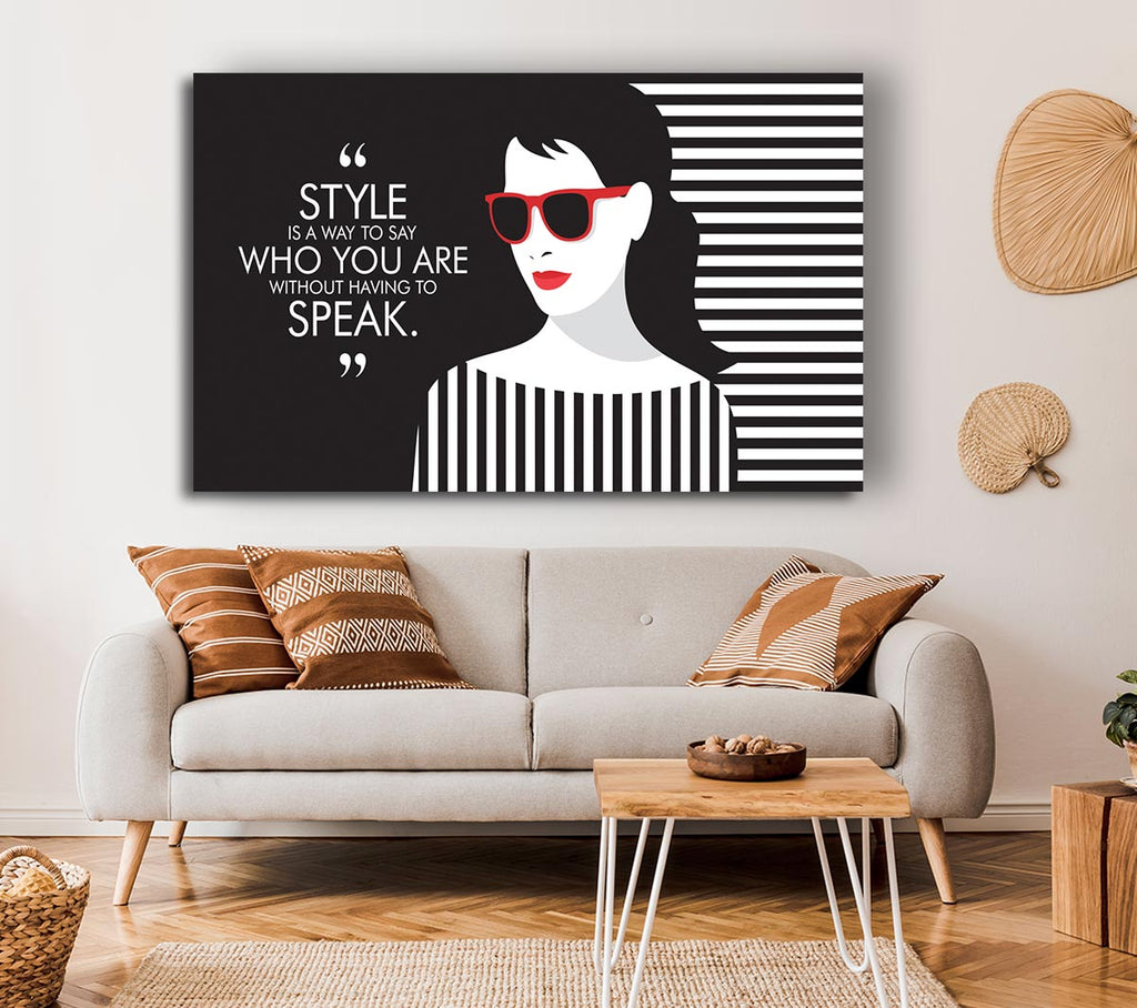 Style Fashion Quote Canvas Wall Art