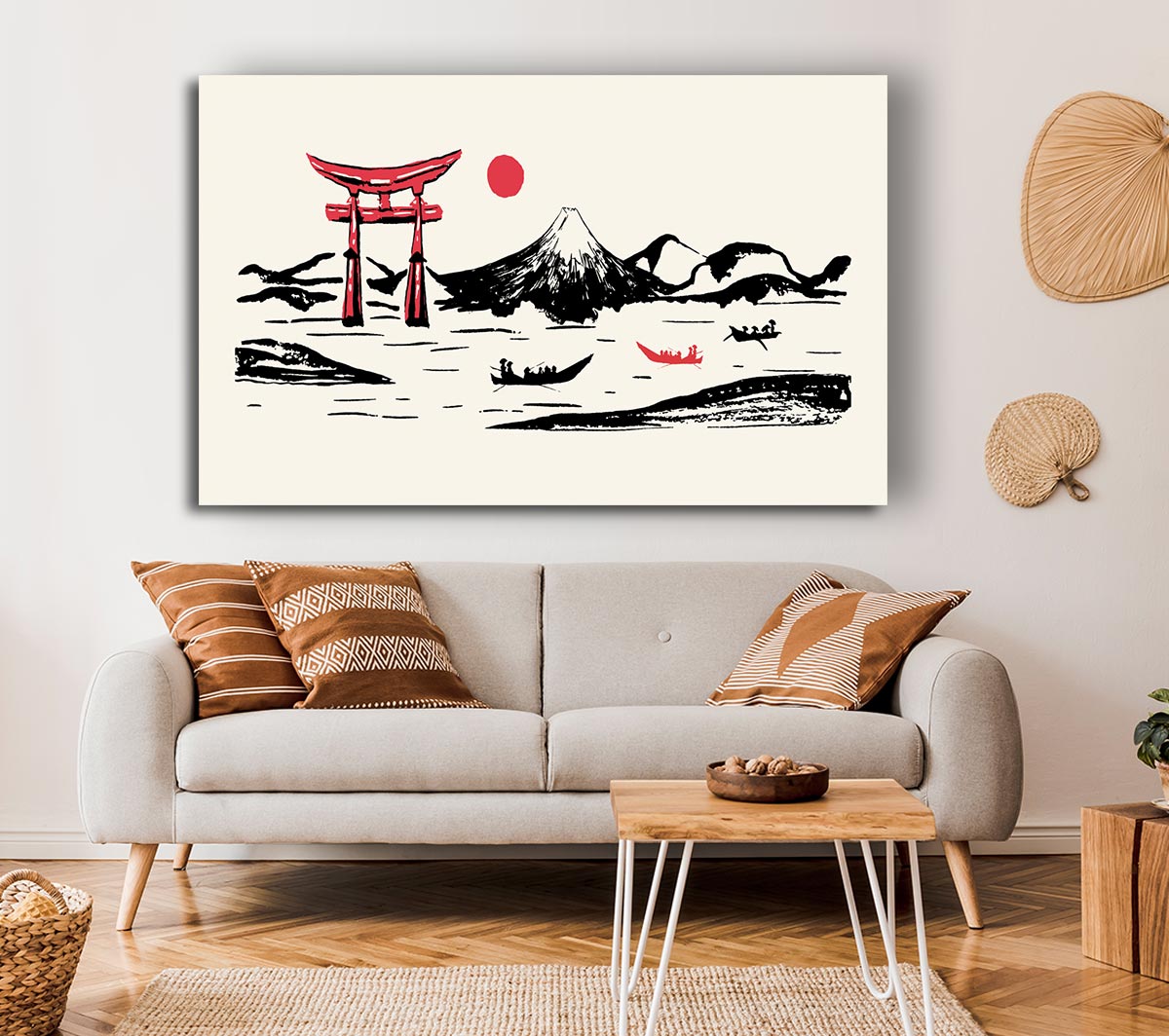 Temples Of The Mountain Canvas Wall Art
