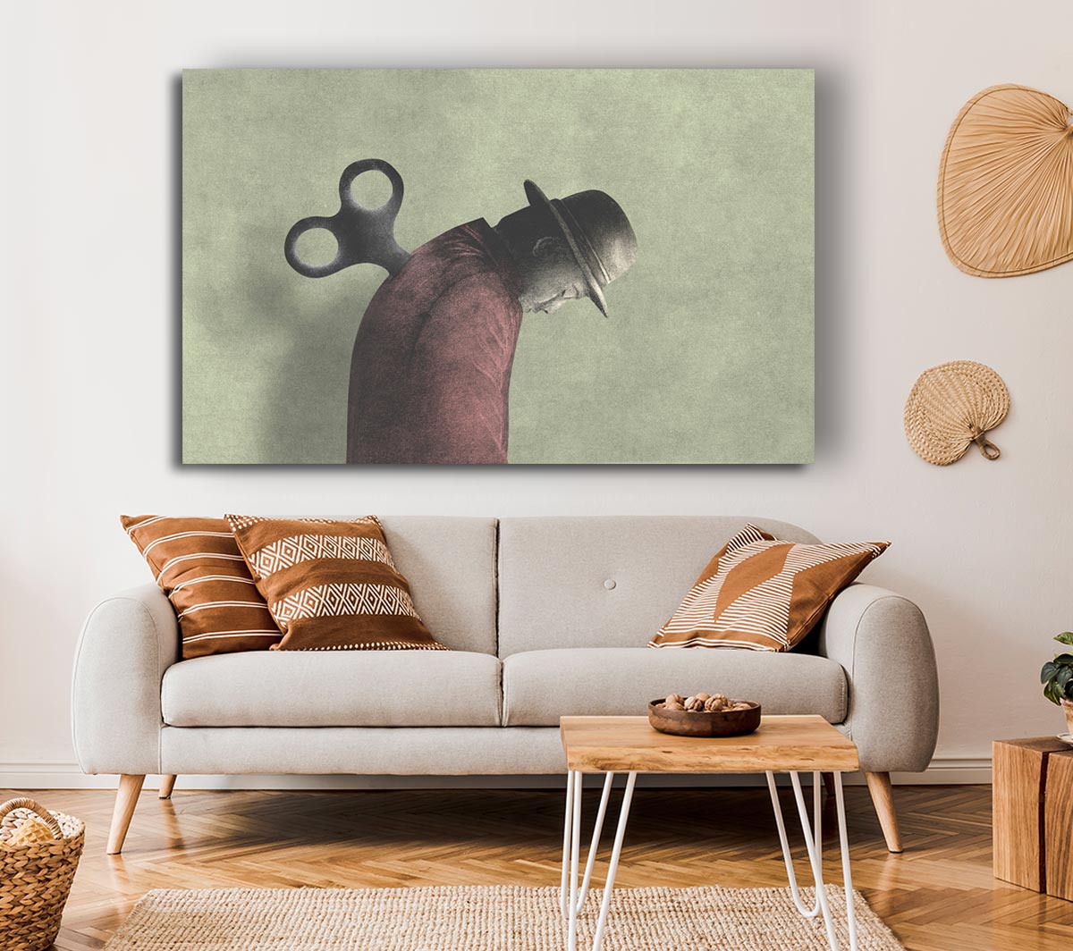 The Wind Up Man Canvas Wall Art