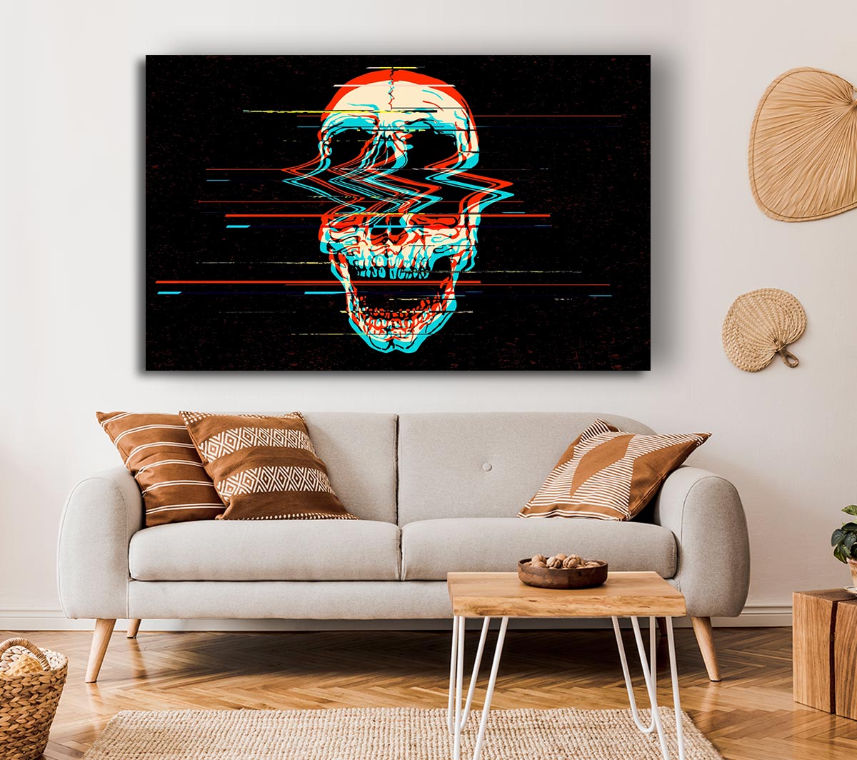 The Fuzzy Skull Canvas Wall Art