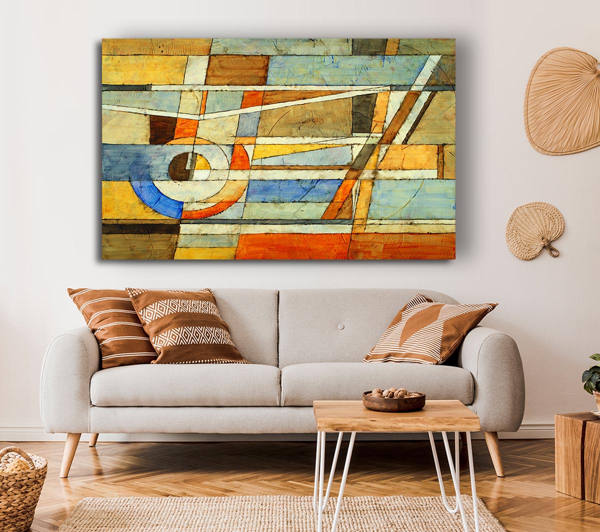 Abstract Grids Of Colours Canvas Print