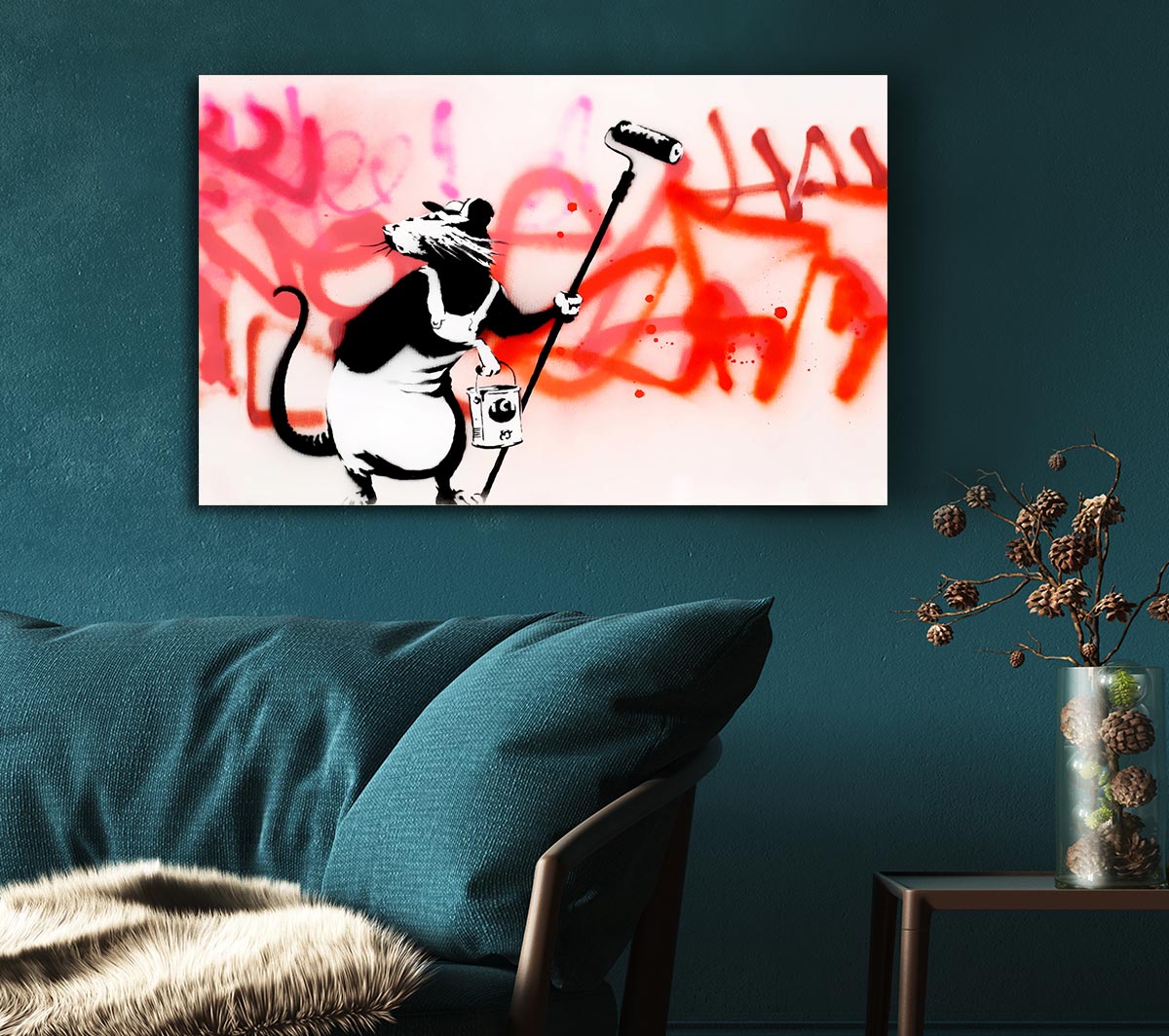 Banksy Rat Decorator Canvas Art