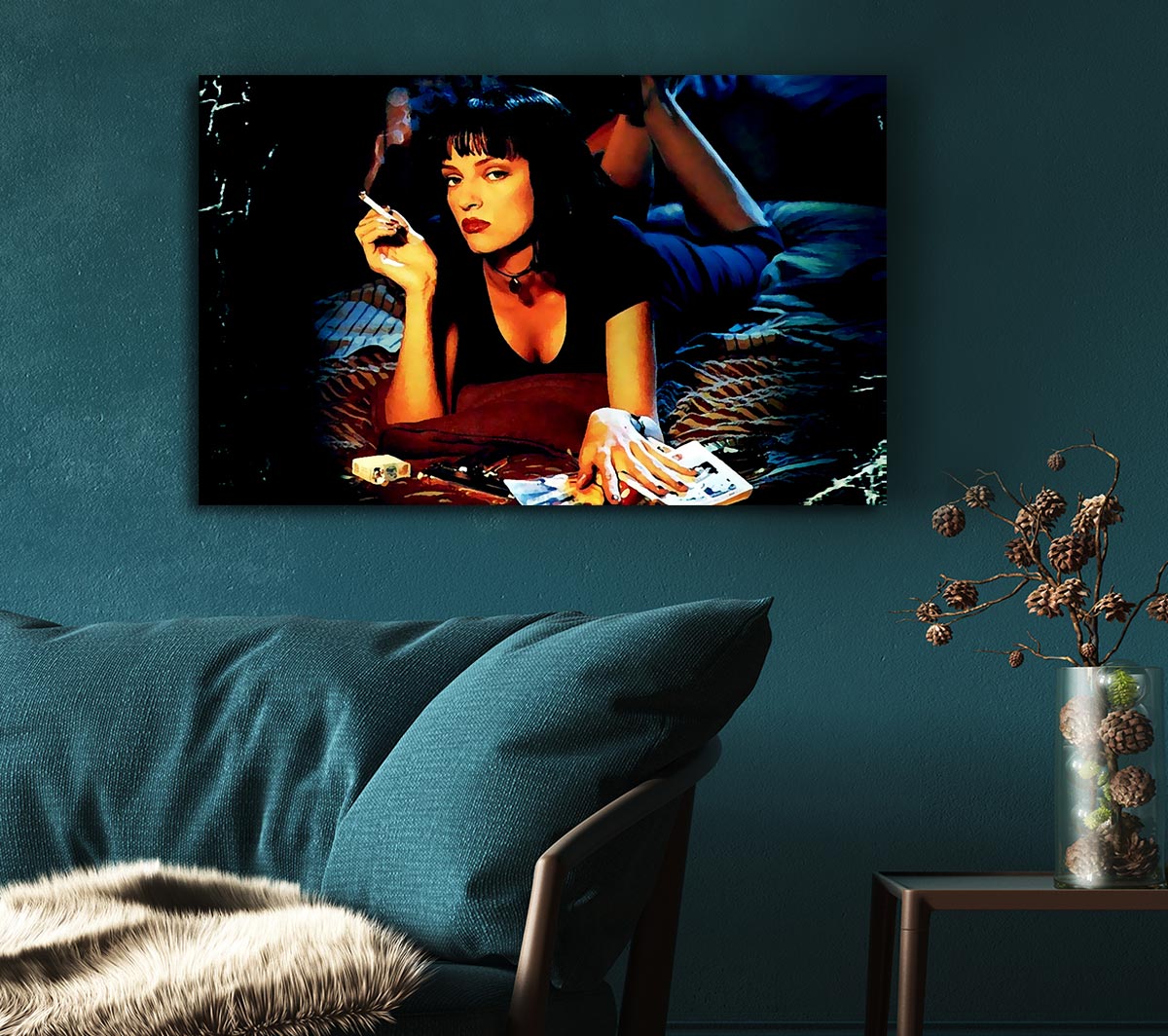 Uma Thurman Is Mia Pulp Fiction Canvas Wall Art