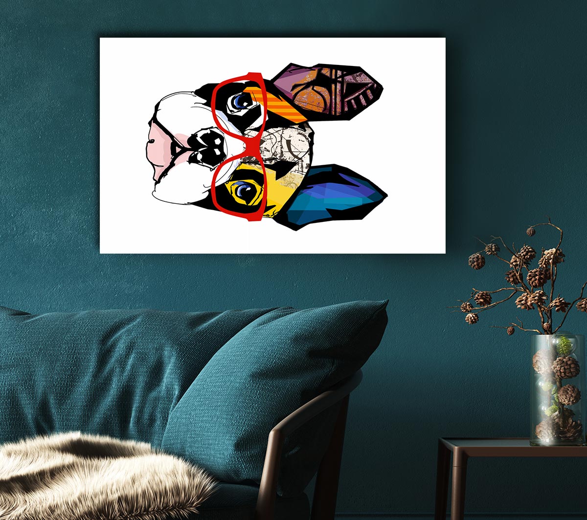 Popart French Bulldog Pooch Canvas Wall Art