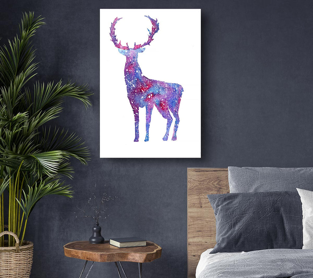 Stag Sparkle Canvas Wall Art