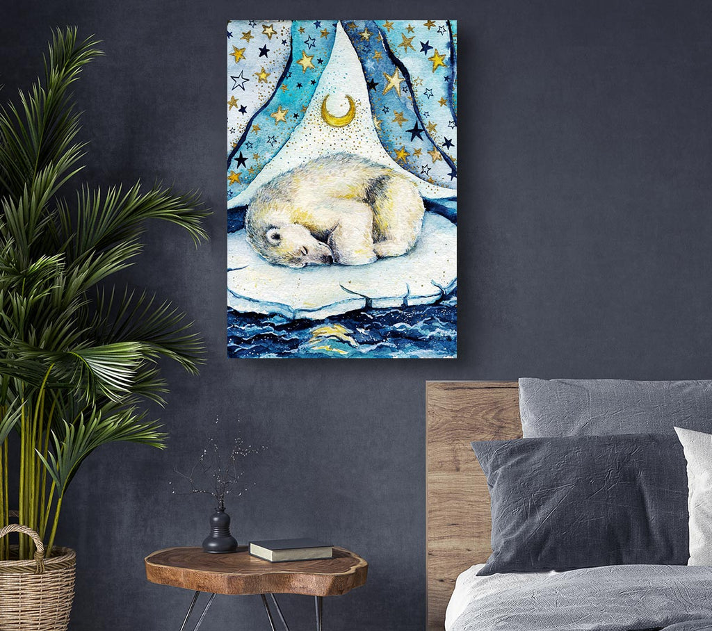 Polar Bear Dream Canvas Wall Art
