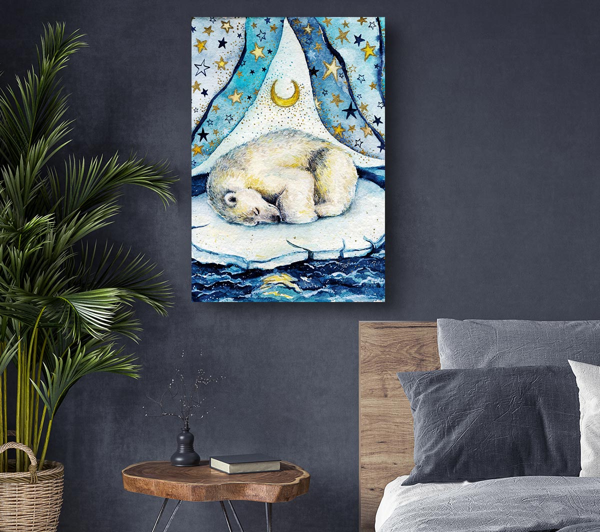 Polar Bear Dream Canvas Wall Art