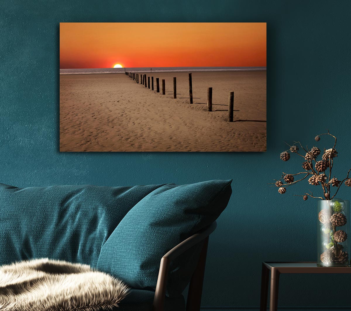 Sunset Walk Canvas Wall Art