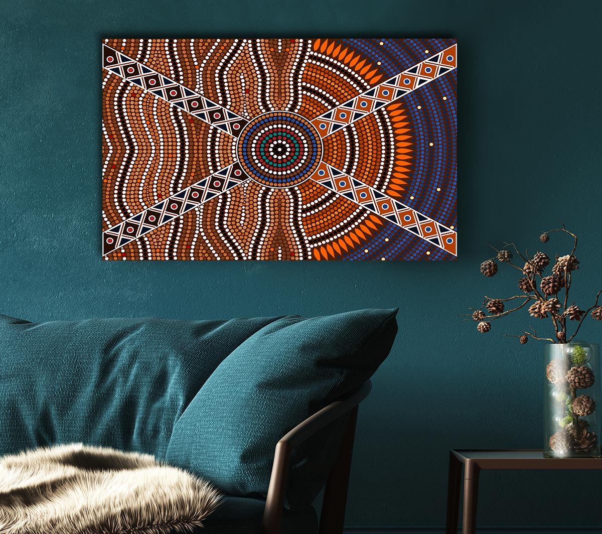 Aboriginal Pattern 2 Canvas Wall Art