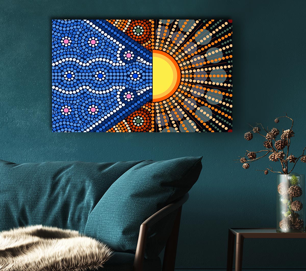 Aboriginal Pattern 9 Canvas Print