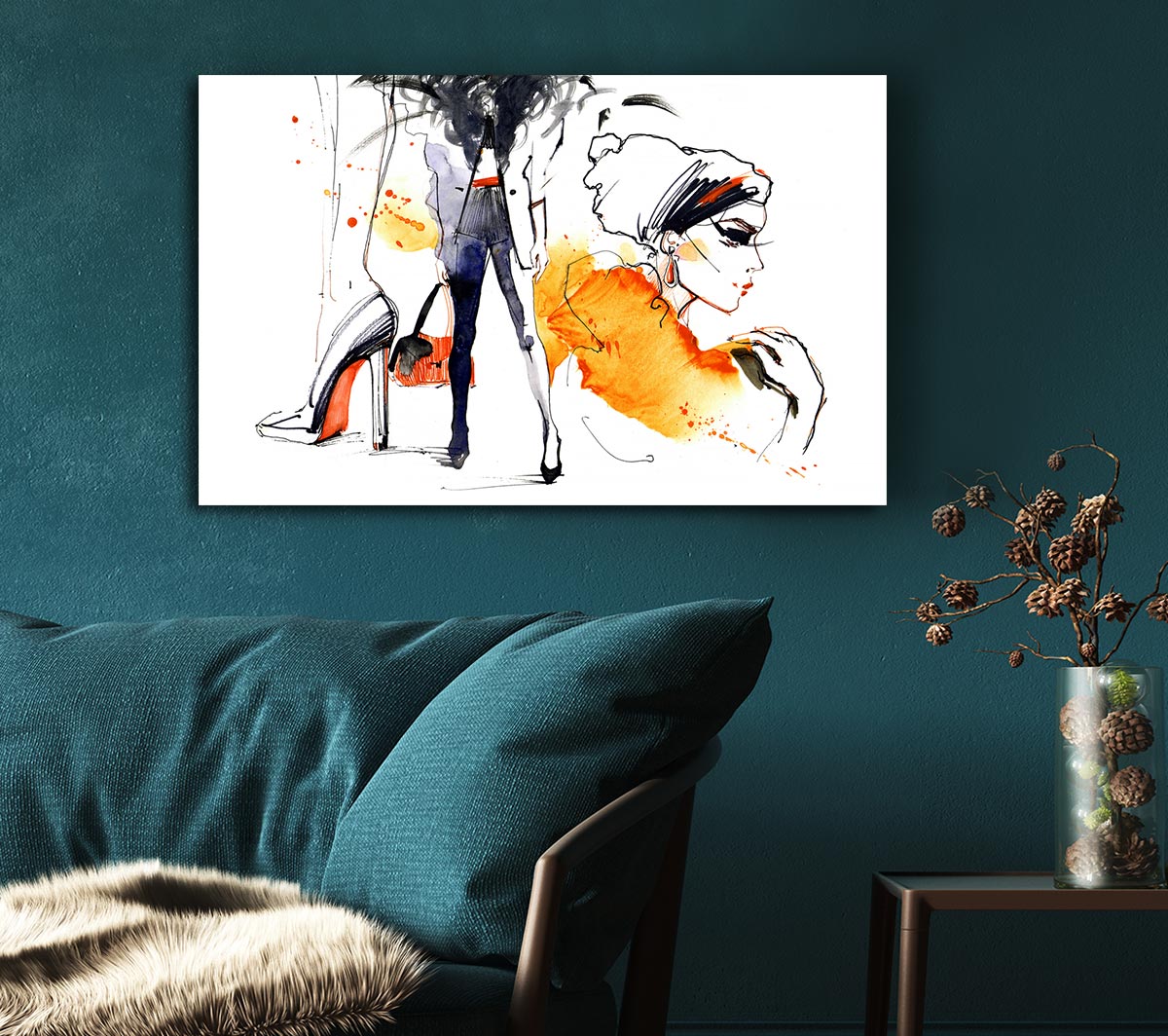 Shoes Bag Done Canvas Wall Art