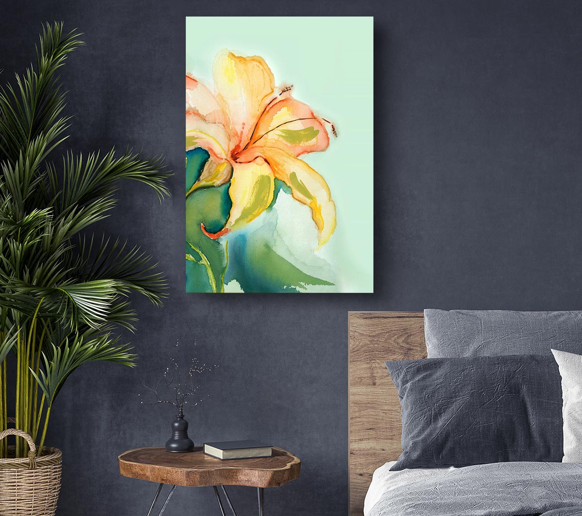 Single Lily Canvas Wall Art