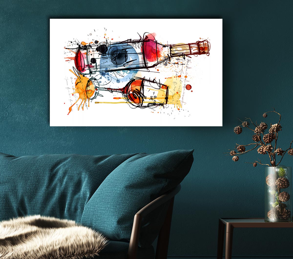 Wine Party Canvas Wall Art