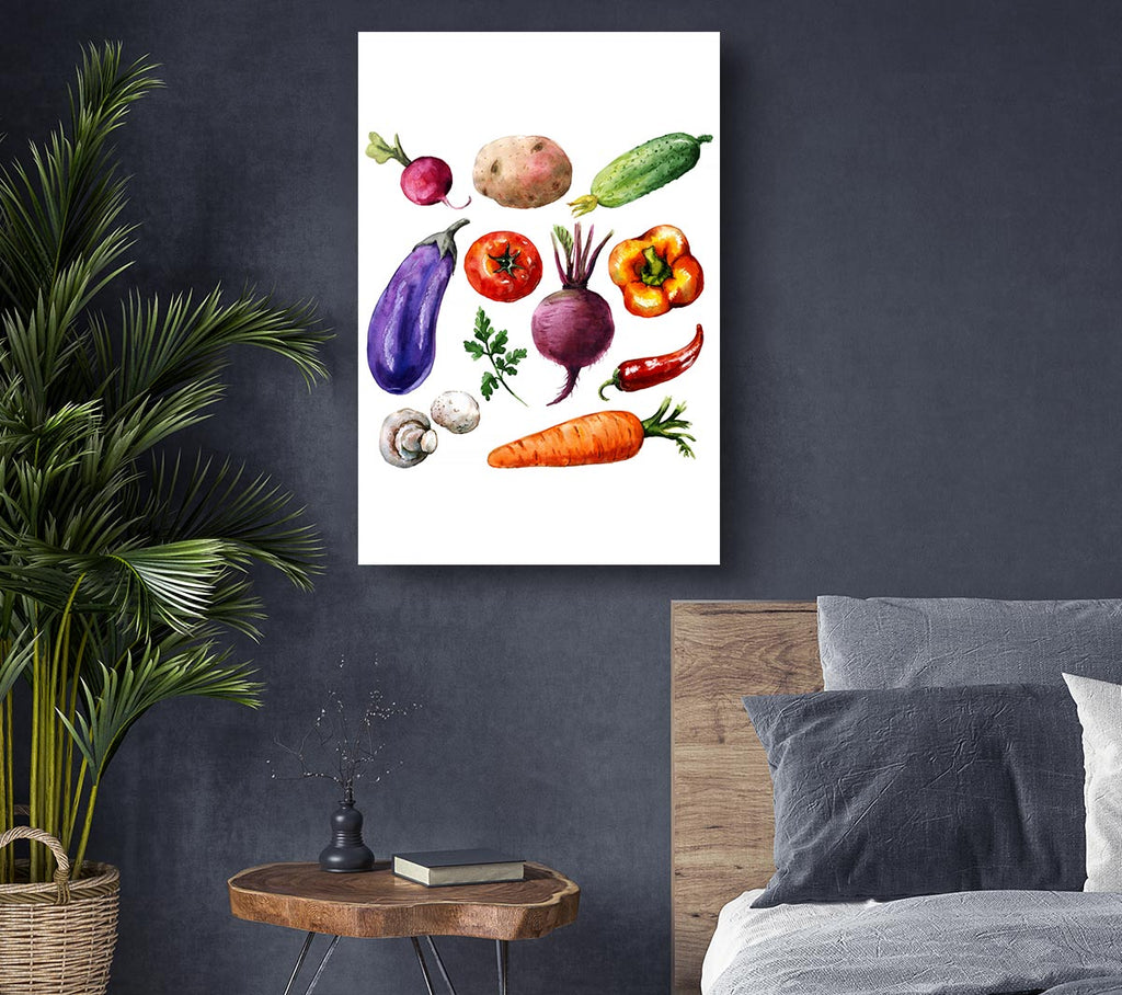 Vegetable Selection 2 Canvas Wall Art