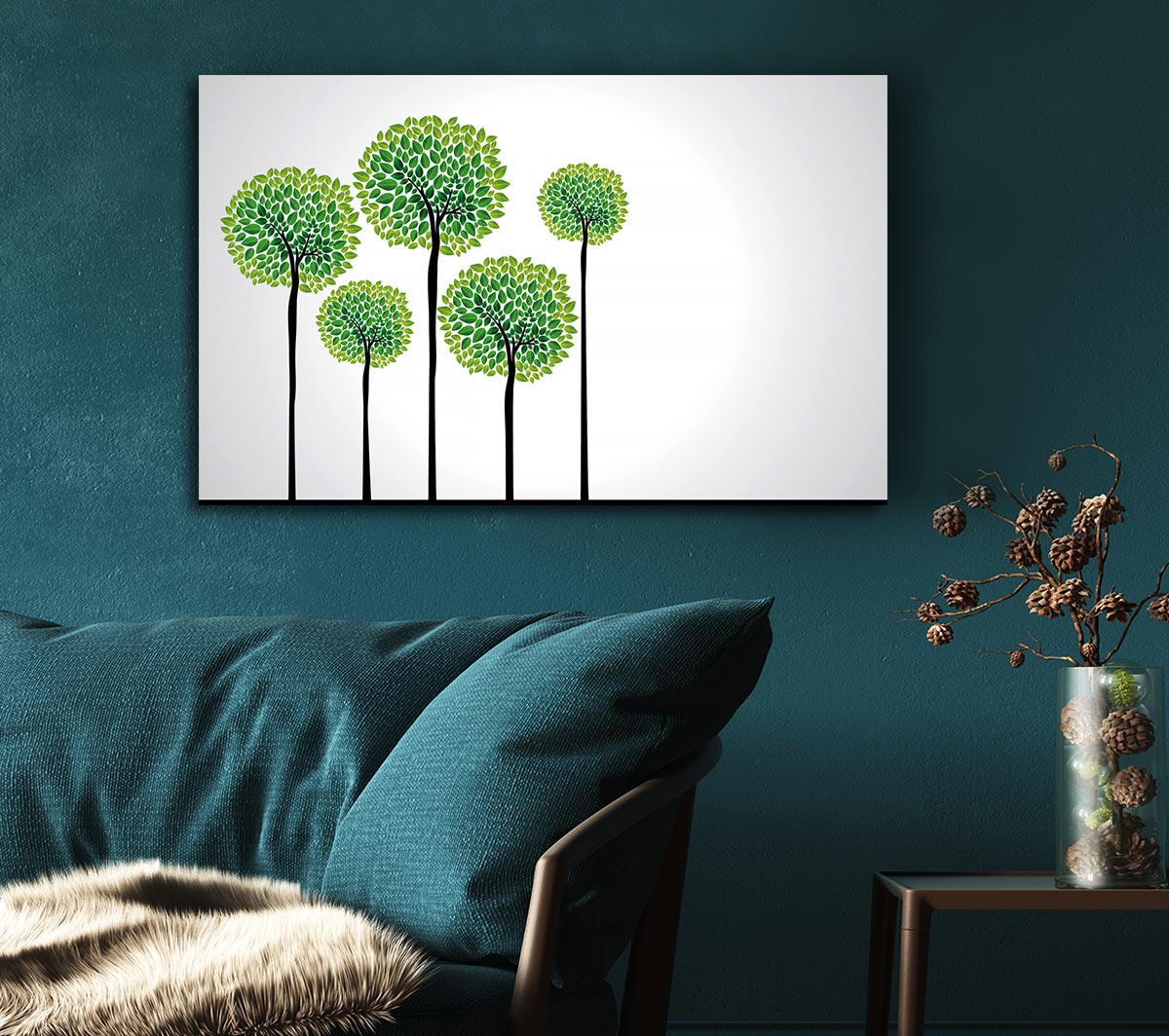 Abstract Trees Canvas Wall Art