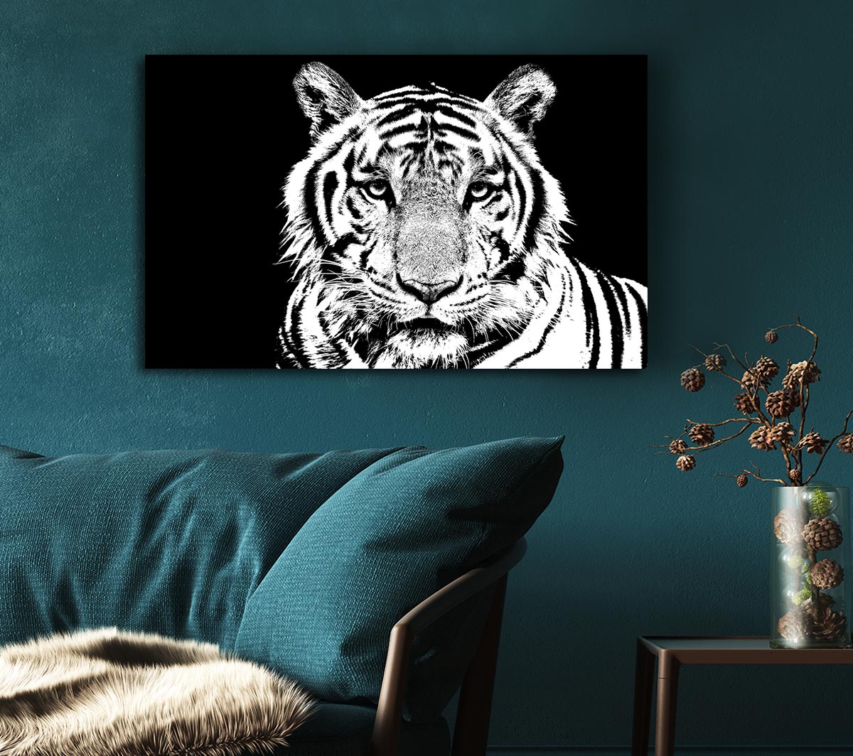 Stunning Tiger Face Canvas Wall Art