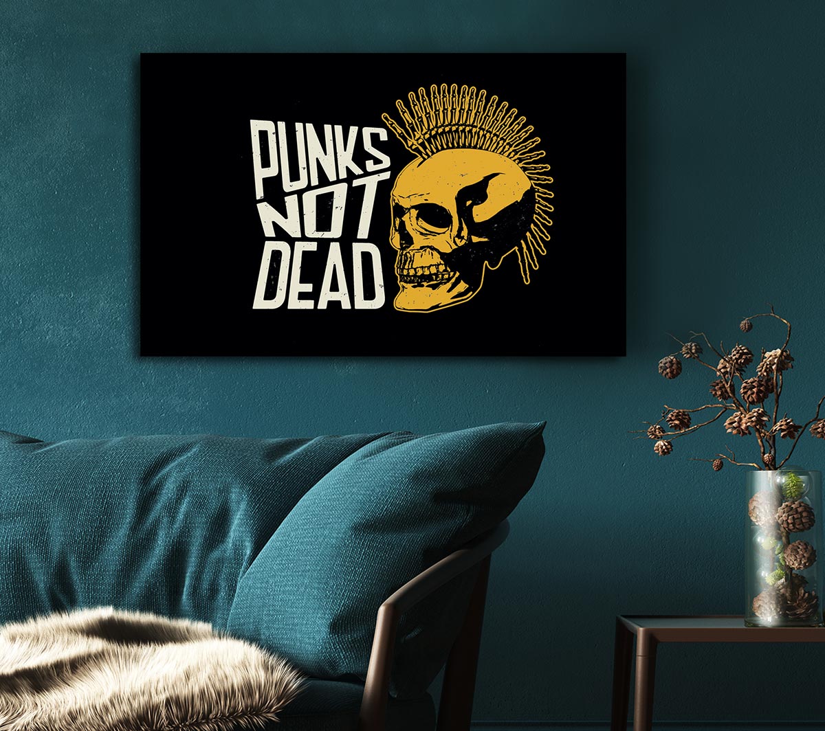 Punks Not Dead 1 Canvas Wall Art