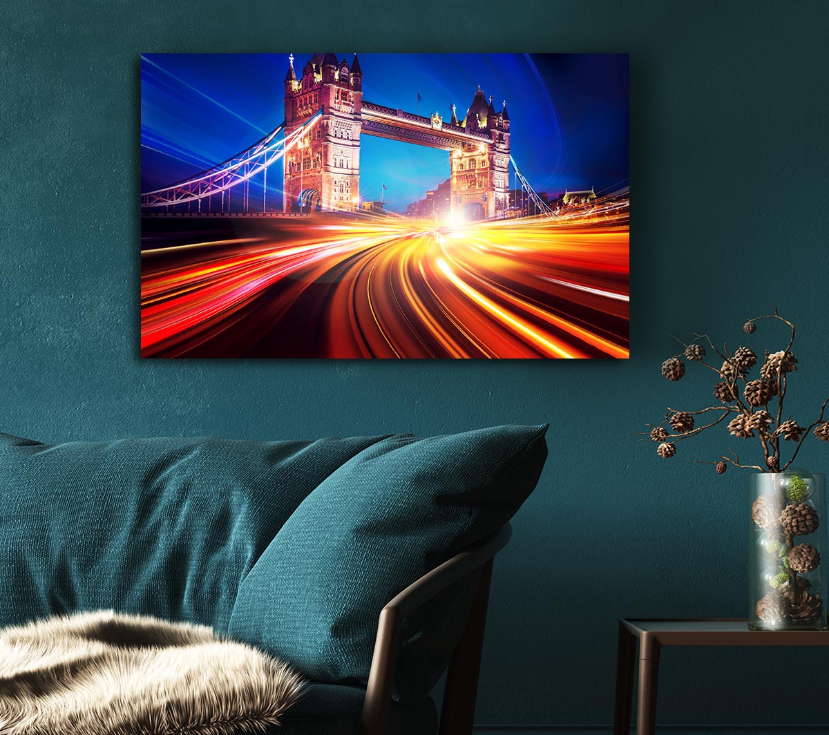 Tower Bridge Speed Of Light 2 Canvas Wall Art
