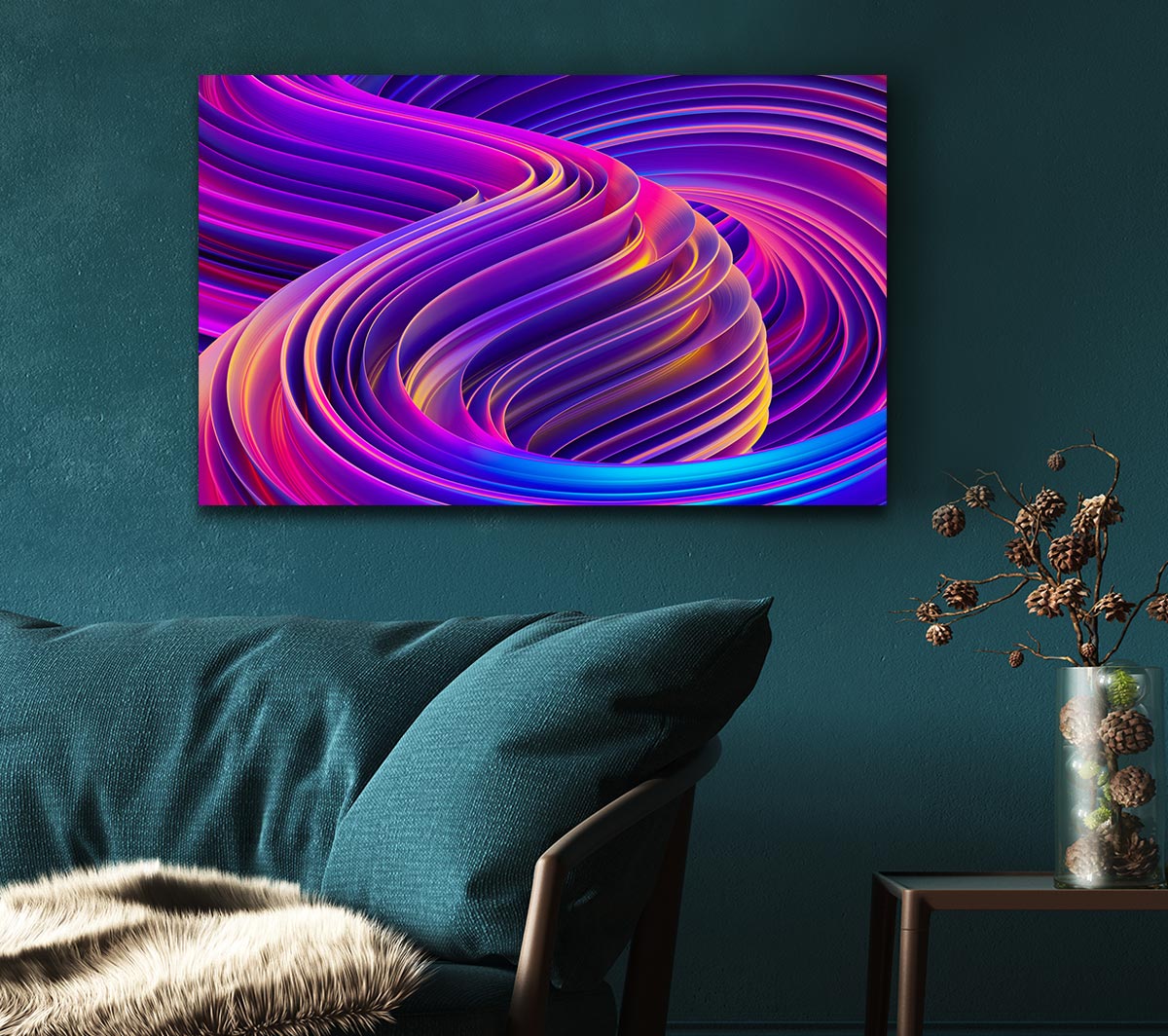 Purple and blue swirl Canvas Wall Art