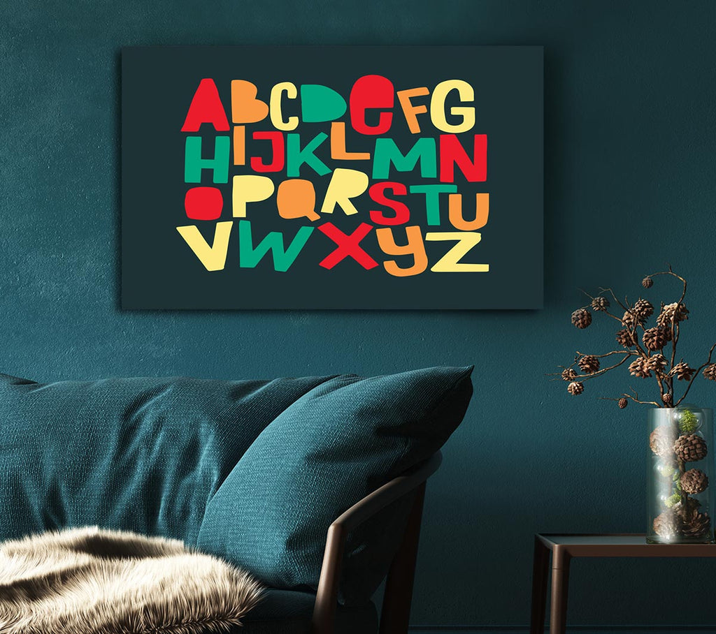 The Alphabet Modern Canvas Wall Art
