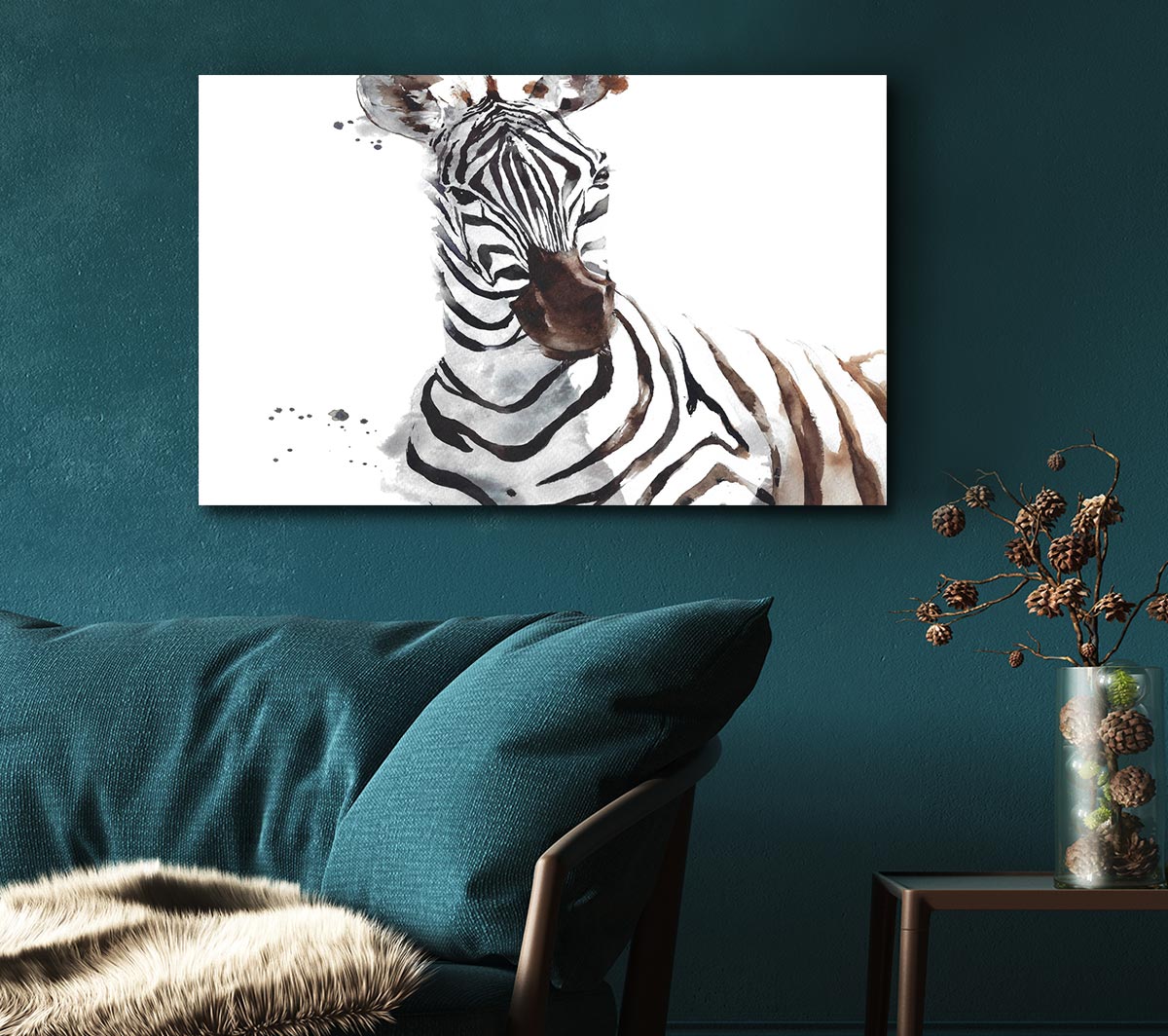 Zebta Splatter Canvas Art
